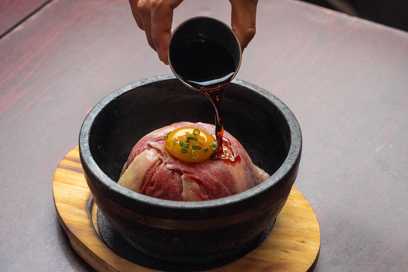 Yakiniku Sizzle Stone pot Wagyu Sukiyaki Bowl 0822
