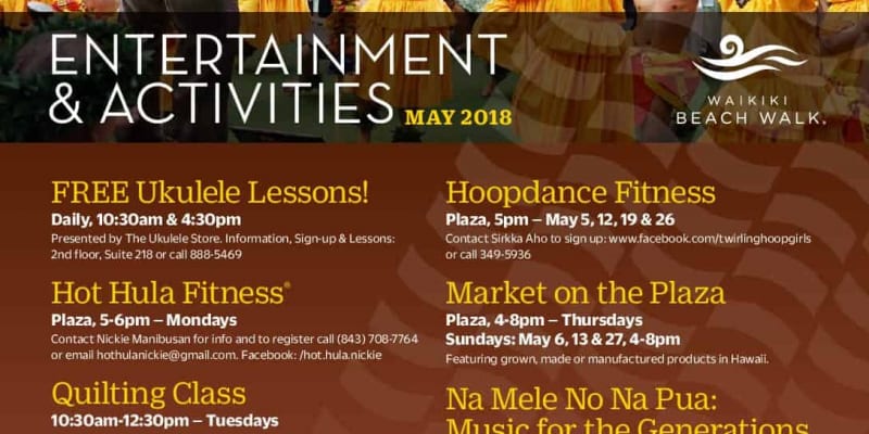 Events at Waikiki Beach Walk in May