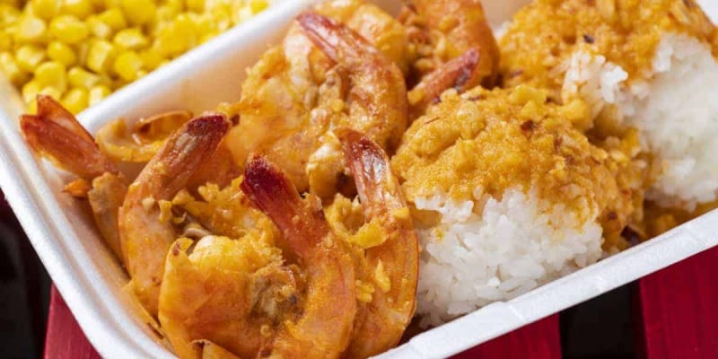 Delicious Garlic Shrimp at Fumi’s Kahuku Shrimp