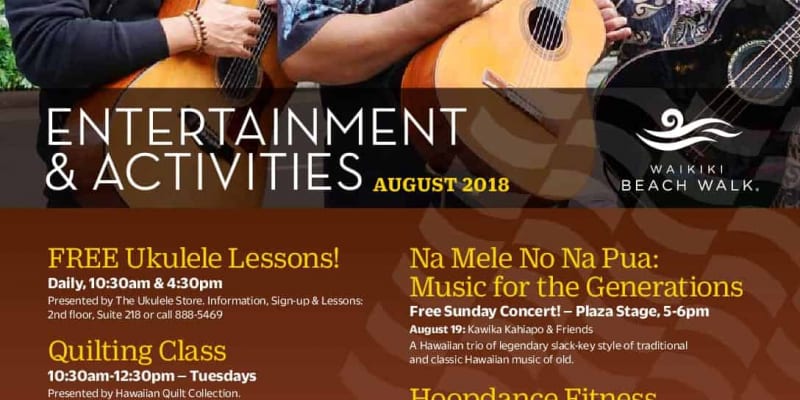 Events for August at Waikiki Beach Walk