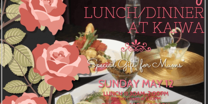 Celebrate Mother’s Day at Japanese Restaurant “KAIWA”