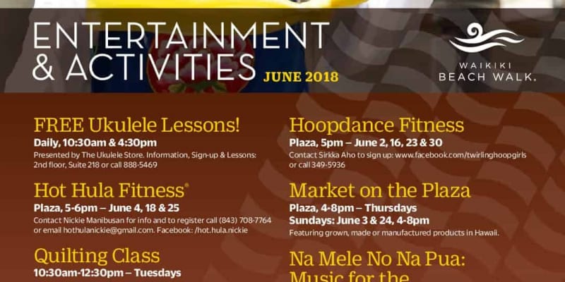Events at Waikiki Beach Walk in June
